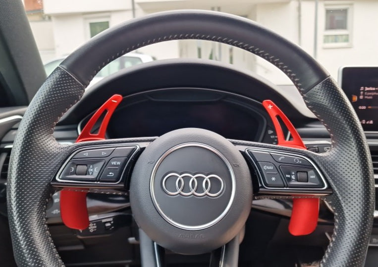 Aluminium Schaltwippen Verlängerungen Audi A1, A3/S3, A4/S4, A5/S5, TT/S, Q2, Q3, Q5, Q7, Q8, uvm.
