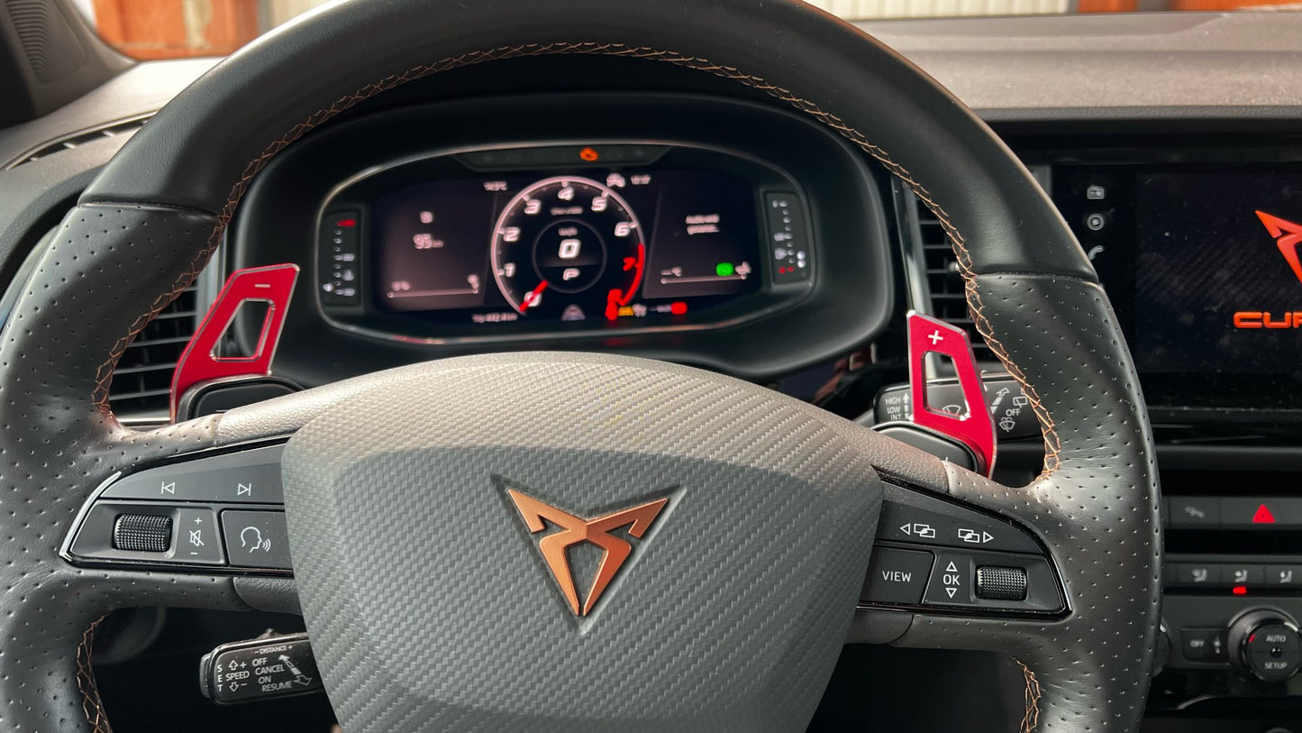 Palettes de changement de vitesse en aluminium Seat Leon Cupra, Exeo, Ibiza, Arona, Ateca, Alhambra..