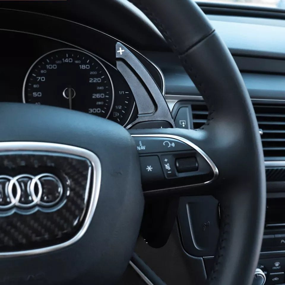 Aluminium Schaltwippen Verlängerungen Audi A1, A3/S3, A4/S4/RS4, A5/S5/RS5, A6/S6/RS6, A7/S7/RS7, Q5, TT/R/RS, uvm.