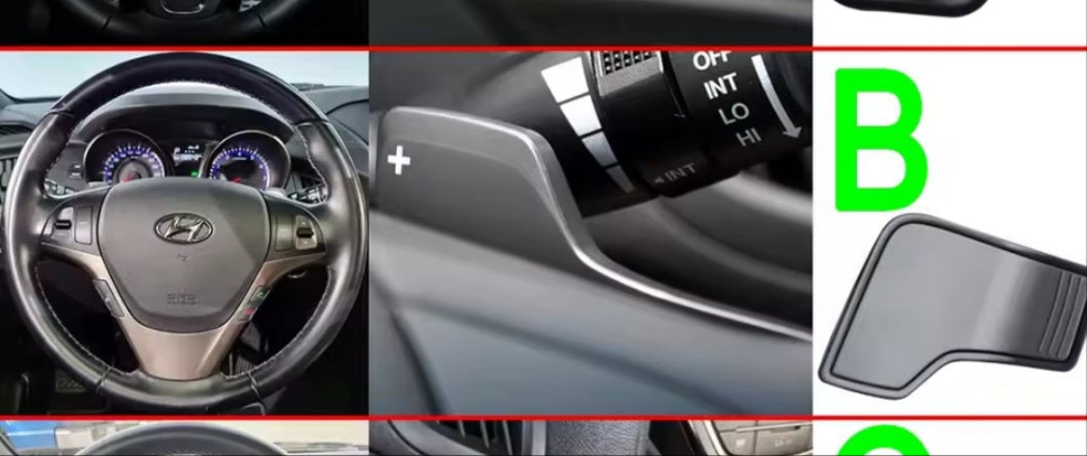 Aluminium Schaltwippen Verlängerungen Hyundai Genesis Coupé