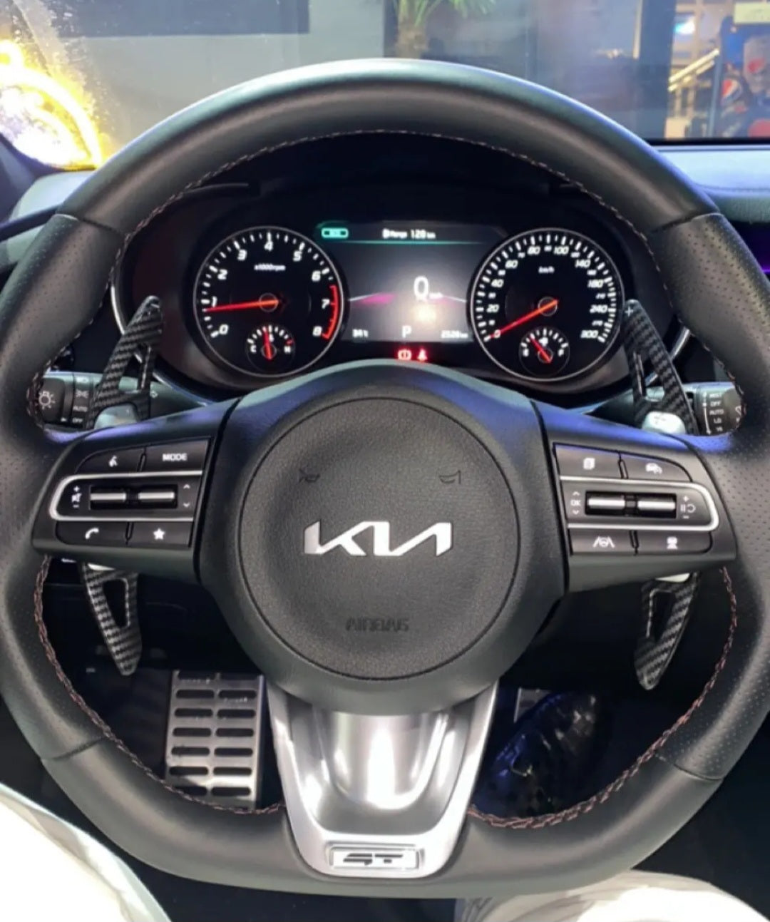 Kunststoff Schaltwippen Verlängerungen Kia Stinger
