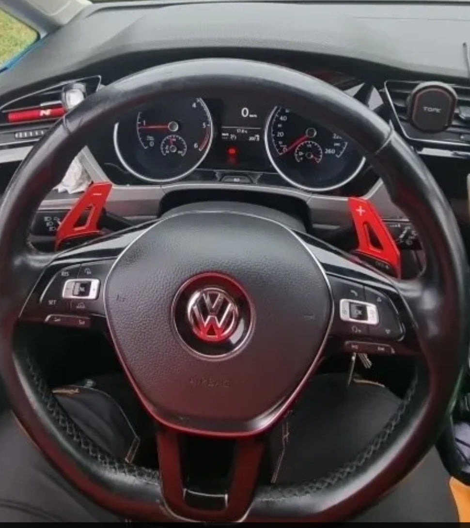 Aluminium Schaltwippen Verlängerungen VW Golf 8, T-Roc, Tiguan, Passat, Polo, Arteon, usw.