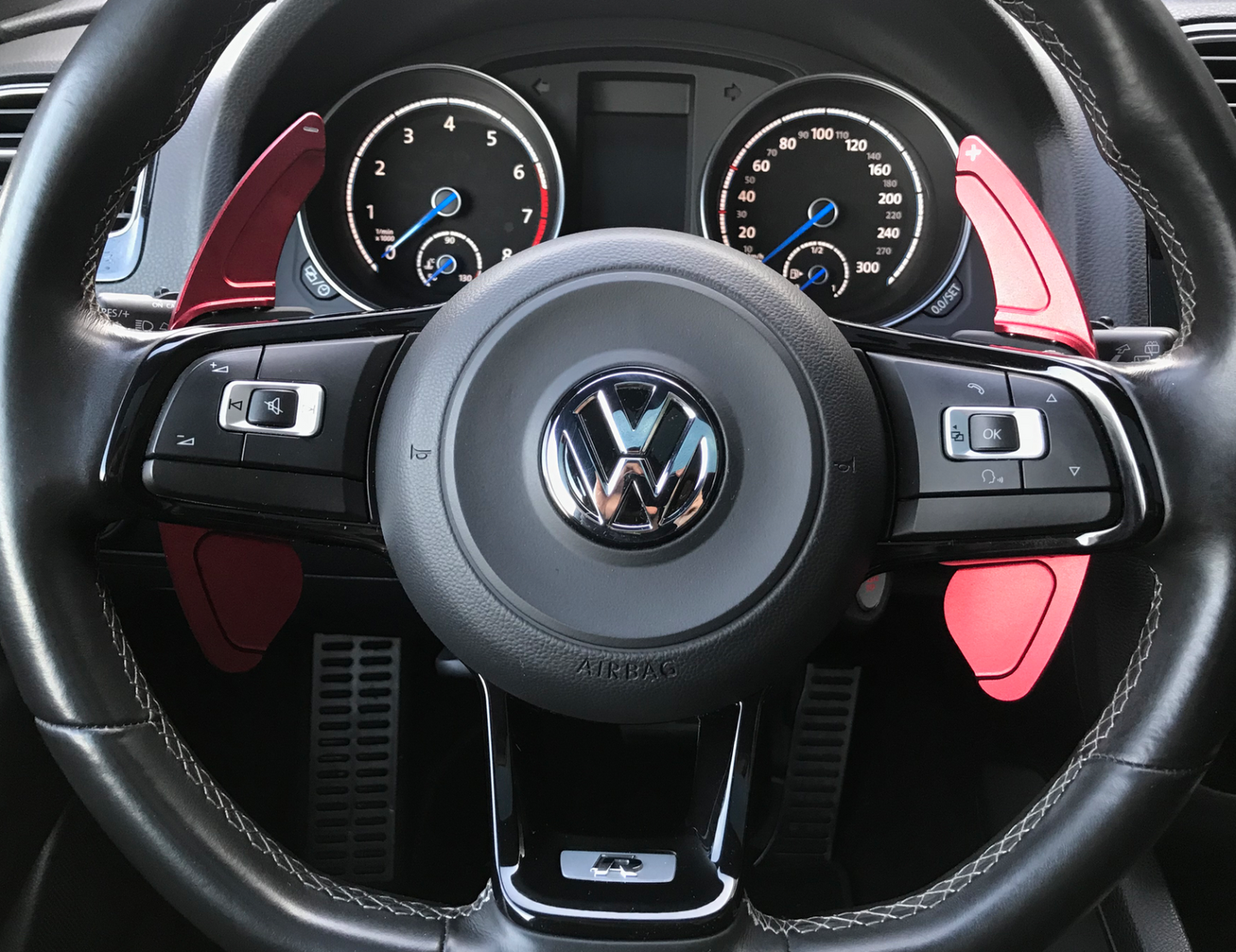 Aluminium Schaltwippen Verlängerungen VW Golf 7/7.5, Scirocco, Polo , T-Roc, Tiguan, Touran, T-Cross, Amarok