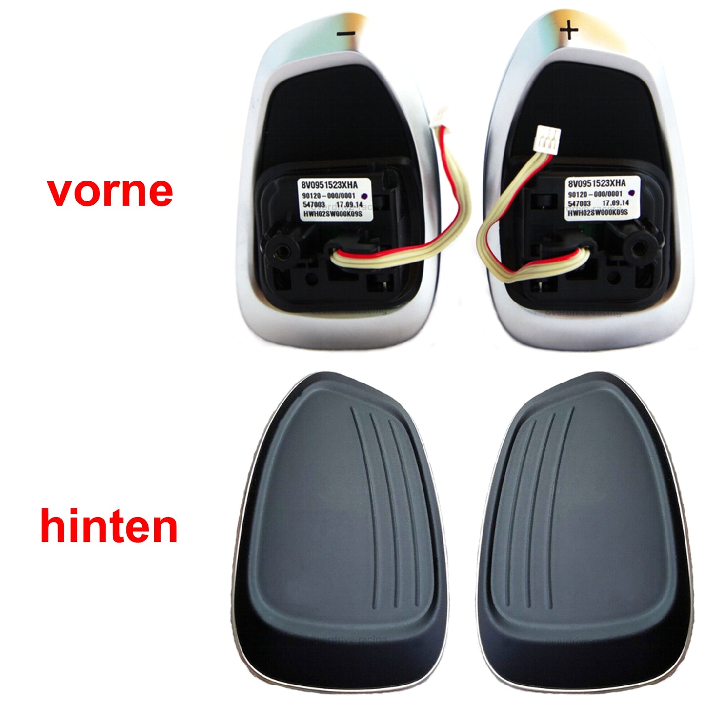 Echt Carbon Schaltwippen Verlängerungen Audi S3, S5, S6, TTRS, RS3, RS5