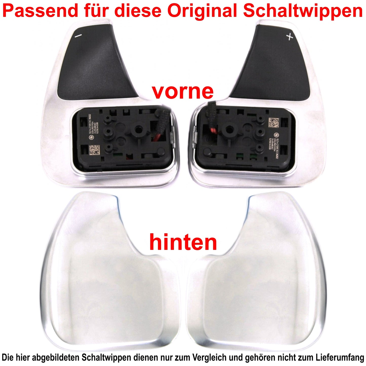 Carbon-Optik Schaltwippen Verlängerungen BMW 1/2/3/4/5/6/7, i8, X1/X3/X4/X5/X6