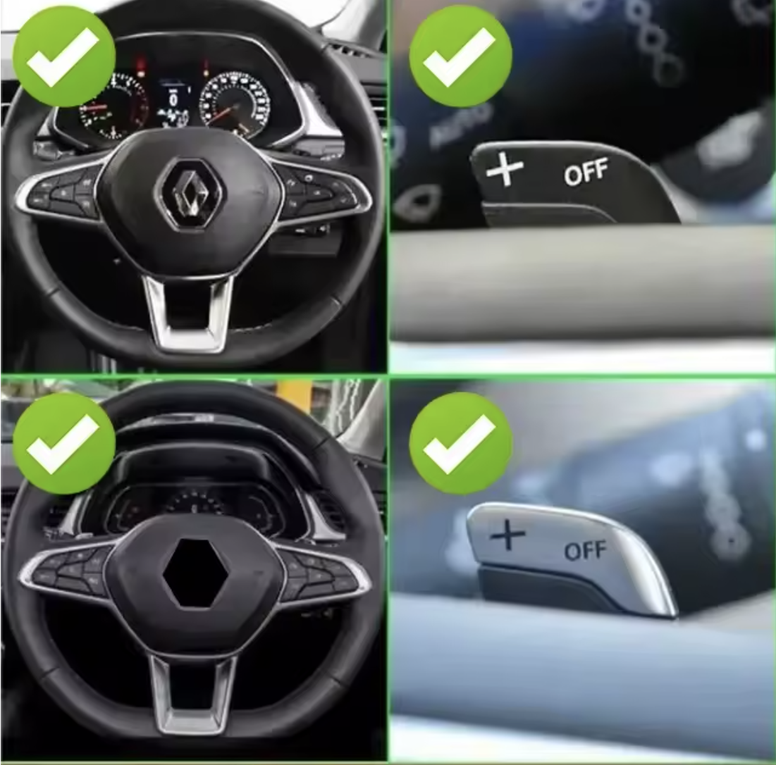 Aluminium-Schaltwippenverlängerungen für Renault - Modell A (nicht RS-Modelle)